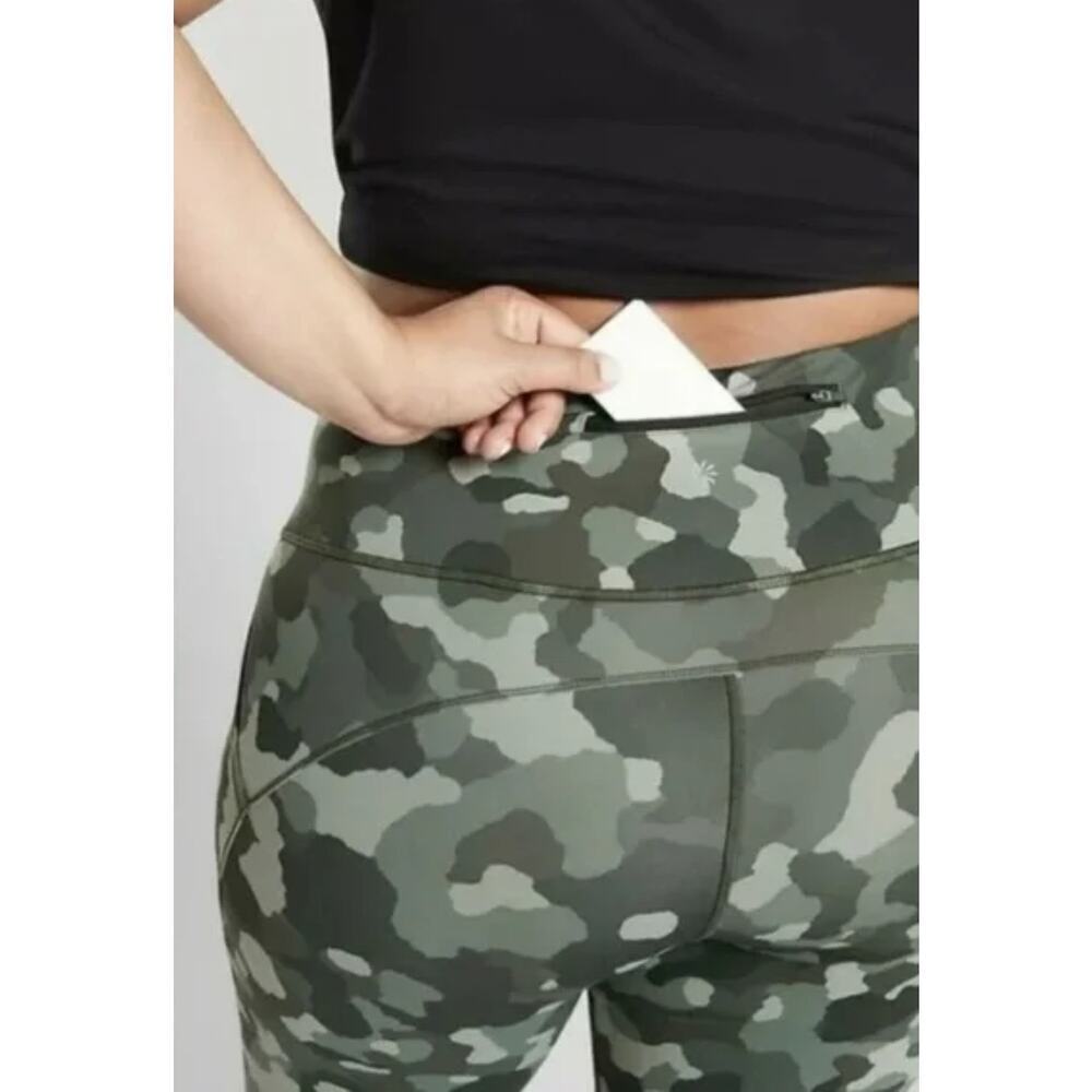 Athleta Lightning Camo 7/8 Tight in Super Sonic Size Small Leggings Activewear - Picture 4 of 13